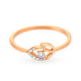 Charming 18 Karat Rose Gold And Diamond Leaf Finger Ring,,hi-res view 2