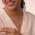 Spiral Serenade 14 Kt Gold & Diamond Necklace,,hi-res view 2