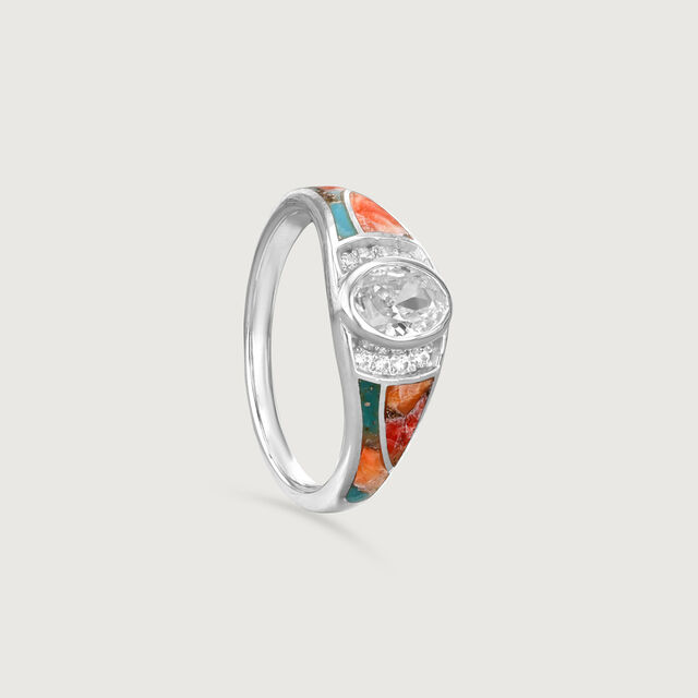 Earthy Chic Silver Ring,,hi-res image number null