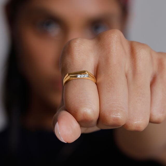 Sculpted Asymmetric Diamond Ring,,hi-res image number null