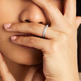 Graceful Sparkle Silver Finger Ring,,hi-res view 2