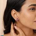 Bombshell 14KT Amethyst  Stud Earrings,,hi-res view 2
