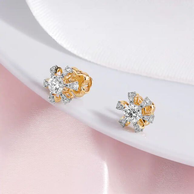 Cascade Solitaire Earring,,hi-res image number null
