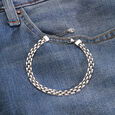 Refined Link Silver Bracelet,,hi-res view 1