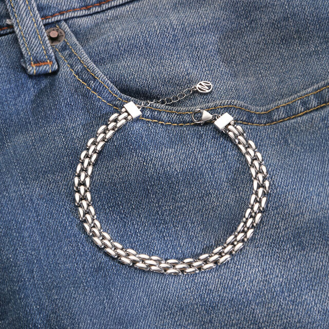 Refined Link Silver Bracelet,,hi-res image number null