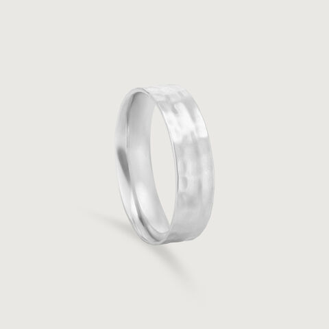 Textured Edge Silver Ring alternate view 2