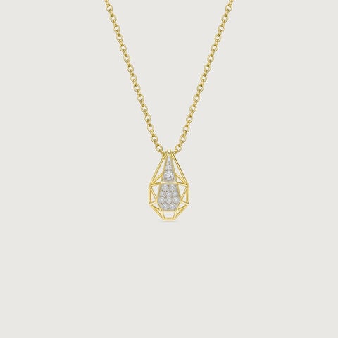 Faceted Poise Diamond Pendant