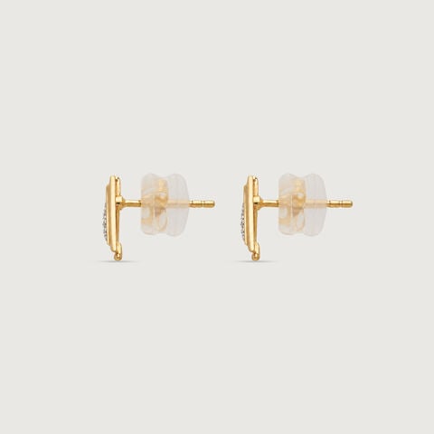Geometric Poise Diamond Stud Earrings