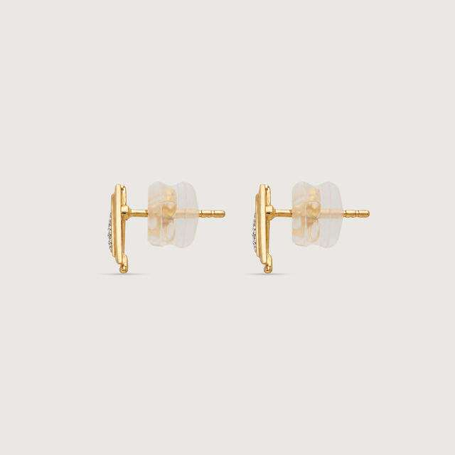 Geometric Poise Diamond Stud Earrings,,hi-res image number null
