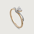 Celestial Heart 14 kt Gold & Diamond Finger Ring,,hi-res view 4