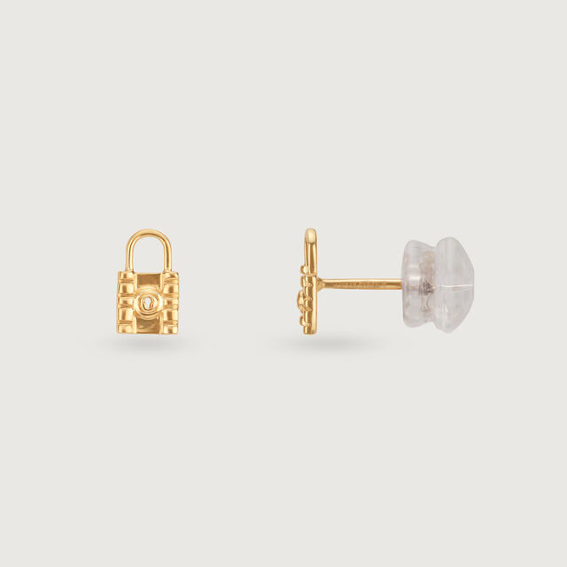 Lock Charm 14 Kt Gold Necklace Set,,hi-res image number null
