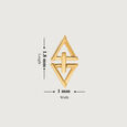 Elevated Goat Triangle Link 18KT Drop Earrings,,hi-res view 5