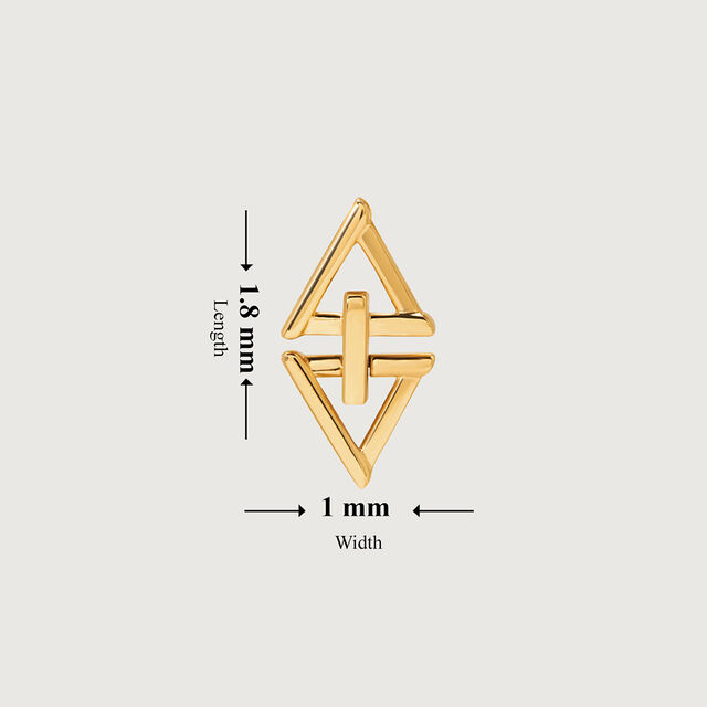 Elevated Goat Triangle Link 18KT Drop Earrings,,hi-res image number null