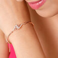 14KT Rose Gold Exquisite Radiant Diamond Bangle,,hi-res view 1