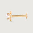 Celestial Circle Gold and Diamond Nose Pin,,hi-res view 4