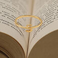 Letter S 14KT Yellow Gold Initial Ring,,hi-res view 2