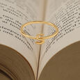 Letter S 14KT Yellow Gold Initial Ring,,hi-res view 1