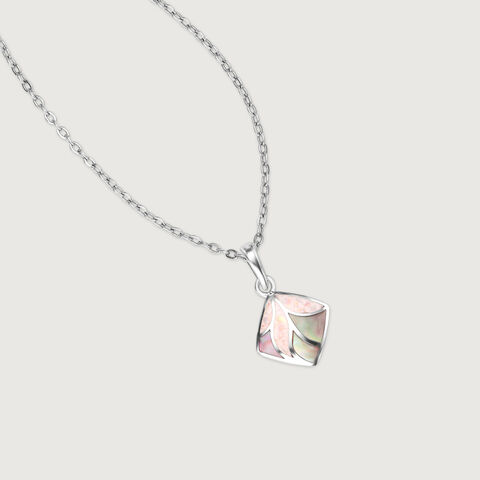 Graceful Sculpted Opal Silver Pendant