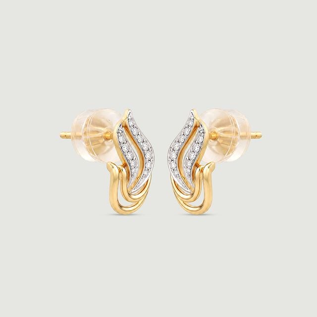 Luminous Flowing Diamond Stud Earrings,,hi-res image number null