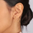 Universe Swirls 14Kt Hoop Earring,,hi-res view 2