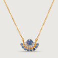 Bubbly Bliss 14KT Diamond & London Blue Topaz Necklace,,hi-res view 3