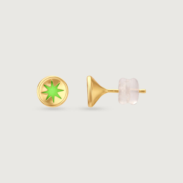 Radiant Sunset Gold Stud Earrings,,hi-res image number null
