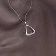 Refined Curve Silver Necklace,,hi-res view 1