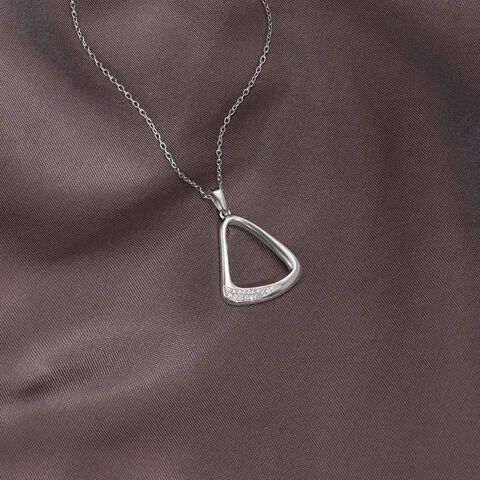 Refined Curve Silver Necklace