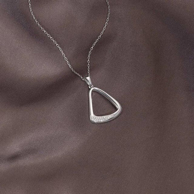 Refined Curve Silver Necklace,,hi-res image number null