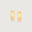 Chic Bloom Gold Hoop Earrings,,hi-res view 3