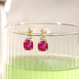 Classically Chic 14KT Ruby & Diamond  Stud Earrings,,hi-res view 1