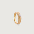 Twisted Vibe Gold & Diamond Finger Ring for Men,,hi-res view 4