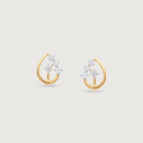 Gleaming Teardrop Diamond Earrings