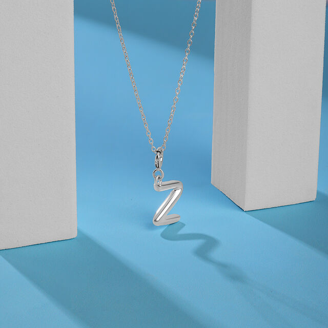 Contemporary Initial Z Silver Charm,,hi-res image number null