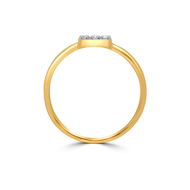 14KT Yellow Gold Summer Frost Diamond Finger Ring,,hi-res image number null