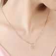 14KT Yellow Gold Sleek Circles Diamond Pendant,,hi-res view 3