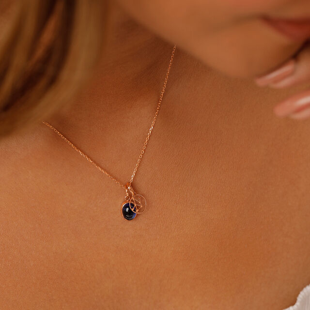 14KT Rose Gold Virgo Birthstone Pendant,,hi-res image number null