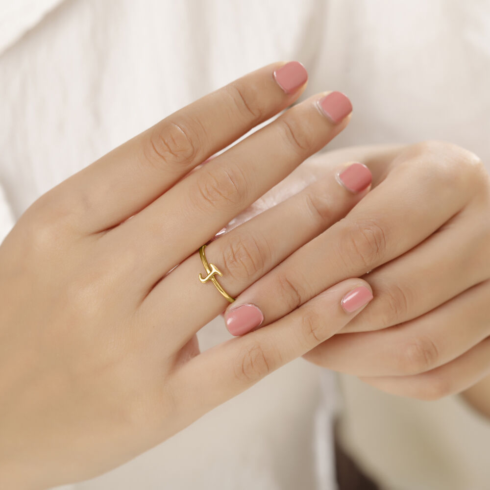 Buy Letter J 14KT Yellow Gold Initial Ring Online Mia by Tanishq