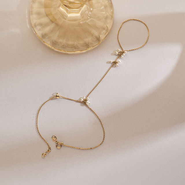 Delicate Luminous Pearl Hand Chain,,hi-res image number null