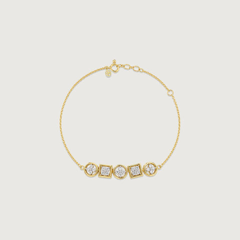 Geometric Rhythm Diamond Bracelet