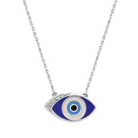 14kt White Gold Twinkling Talisman Diamond Necklace