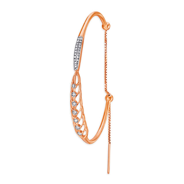 14KT Rose Gold Diamond Bangle,,hi-res image number null