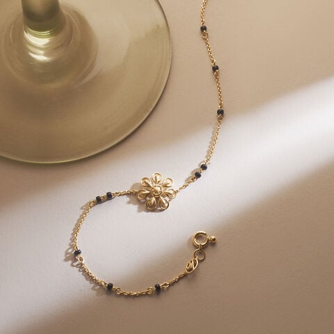 Radiant Floral Gold Mangalsutra Bracelet