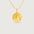 Radiant Sculpted Gold Pendant,,hi-res view 3