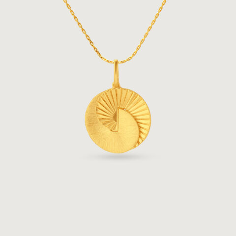 Radiant Sculpted Gold Pendant