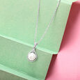 Mesmerising Pearl Silver Pendant & Chain,,hi-res view 1
