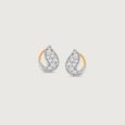 Paisley Aura Diamond Stud Earrings,,hi-res view 3