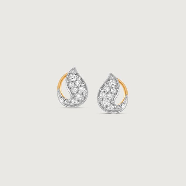 Paisley Aura Diamond Stud Earrings,,hi-res image number null