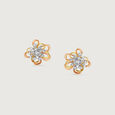 Forget Me Not Floral Diamond Stud Earrings,,hi-res view 3