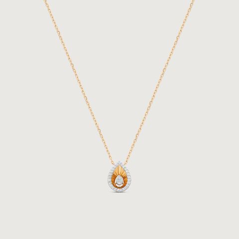 Golden Halo Drift Diamond Necklace